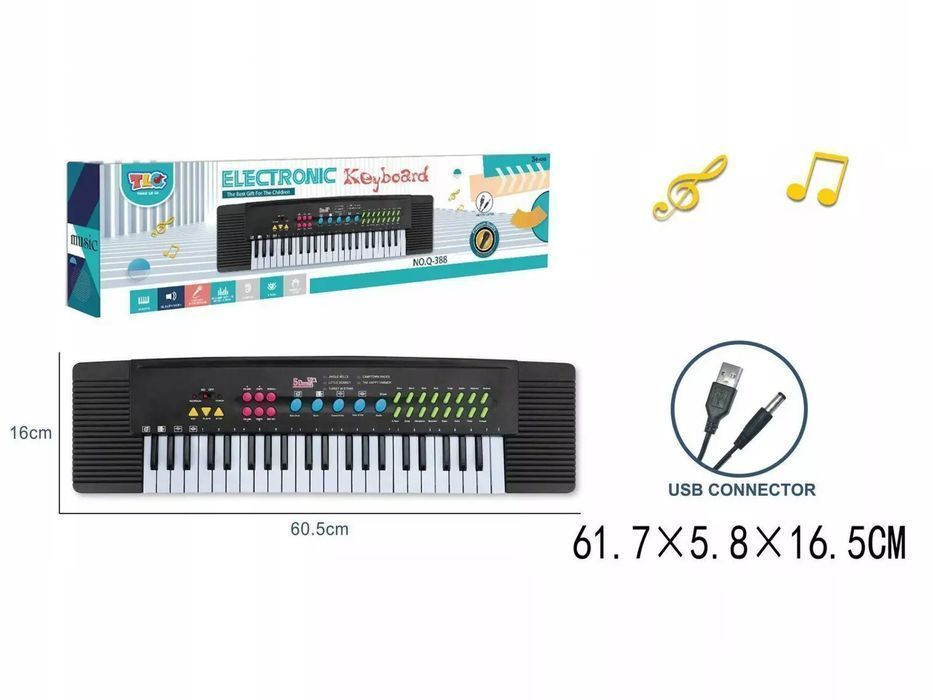 GAZELO organy keyboard pianino + mikrofon USB G200848. Gazelo