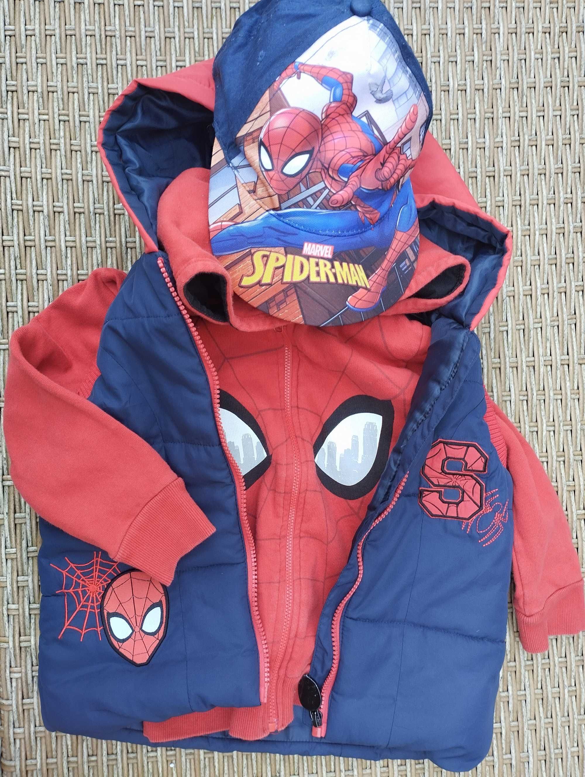 Bluzy Spiderman czapka r 104/110