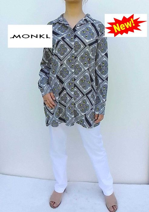 Monki długa swobodna koszula bluzka oversize S M 36 38 NOWA