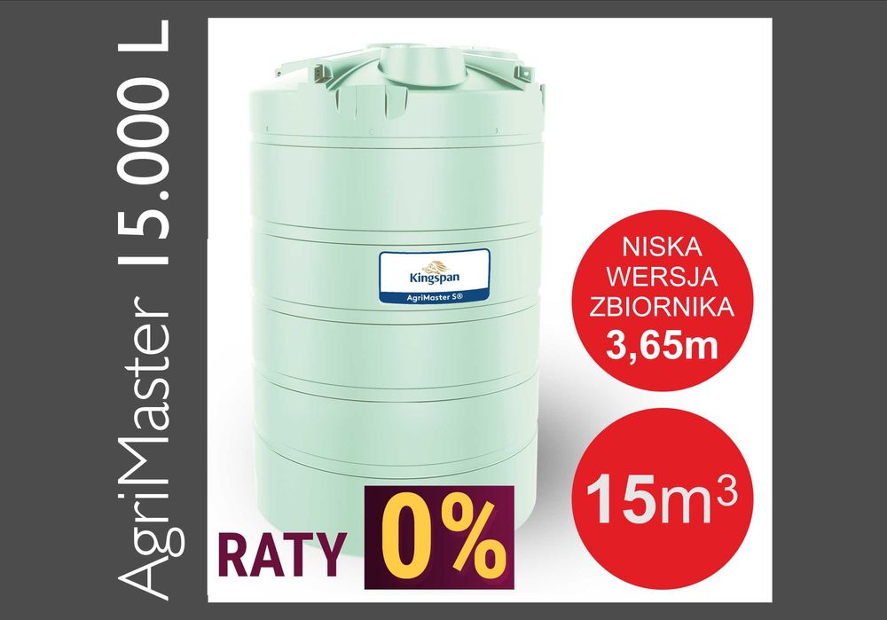 Zbiorniki na nawozy płynne RSM ASL ASHL AgriMaster 15000l NISKI 3,6m