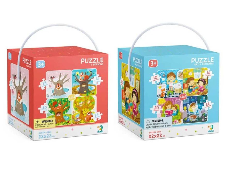 Пазл DoDo 4в1 Мій День, Пори року, Транспорт