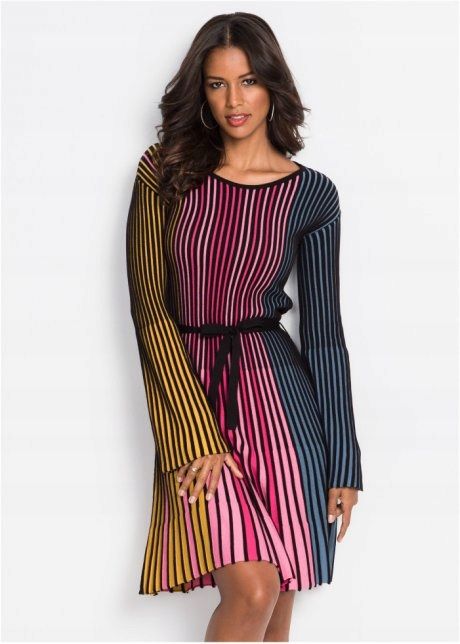 B.P.C dzianinowa sukienka kolorowa 36/38.