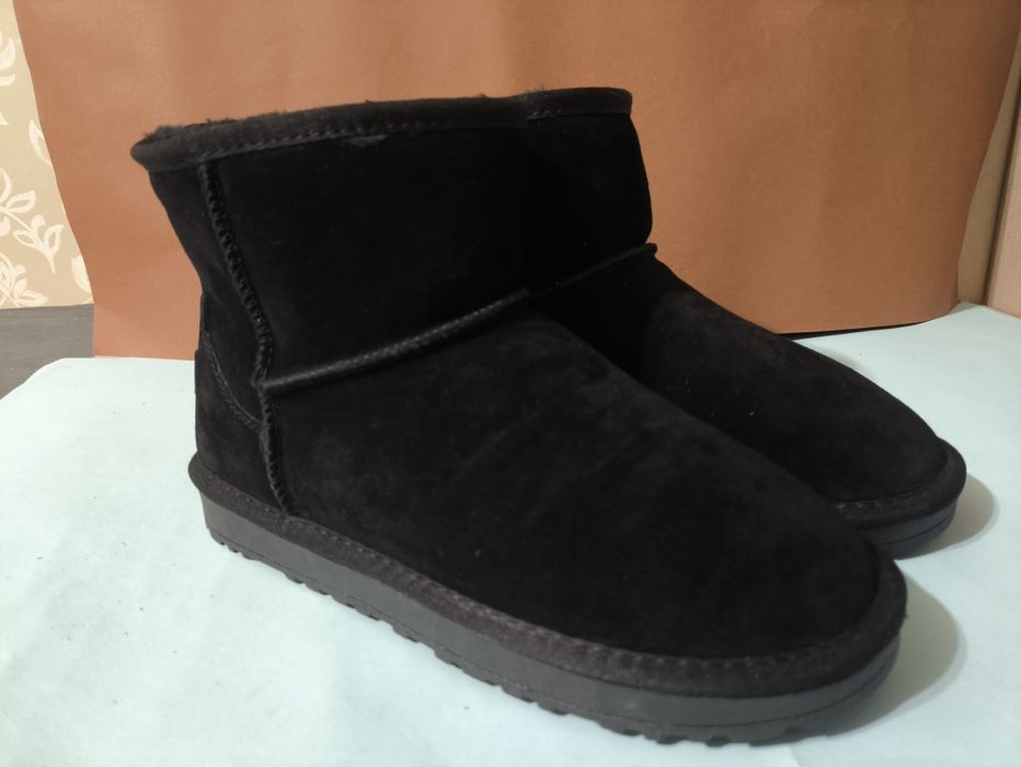 Угги чорні, замшеві 36-41р