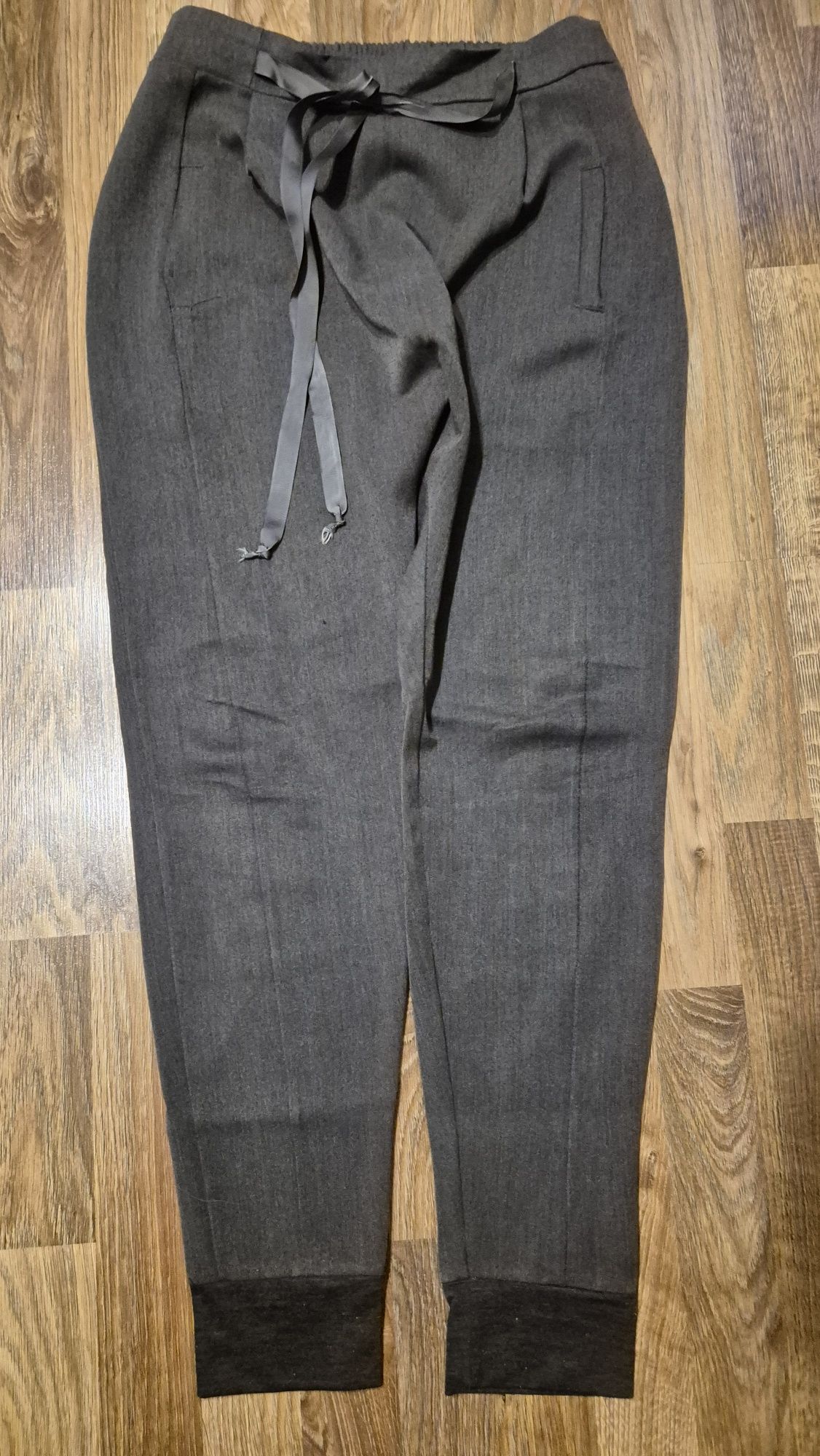 Made in Italy spodnie baggy M obniżony krok szare
