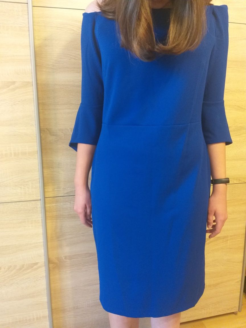 Sukienka cold shoulder H&M rozm. L 42