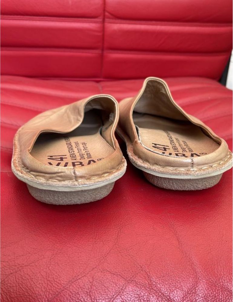 Viba взуття босоноге шльопанці barefoot 39 39,5 40 шкіра бежеві