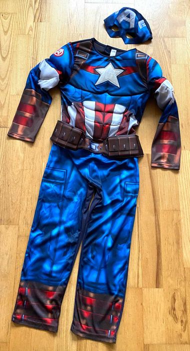 Strój przebranie bal karnawałowy Kapitan Ameryka 7-8 lat
