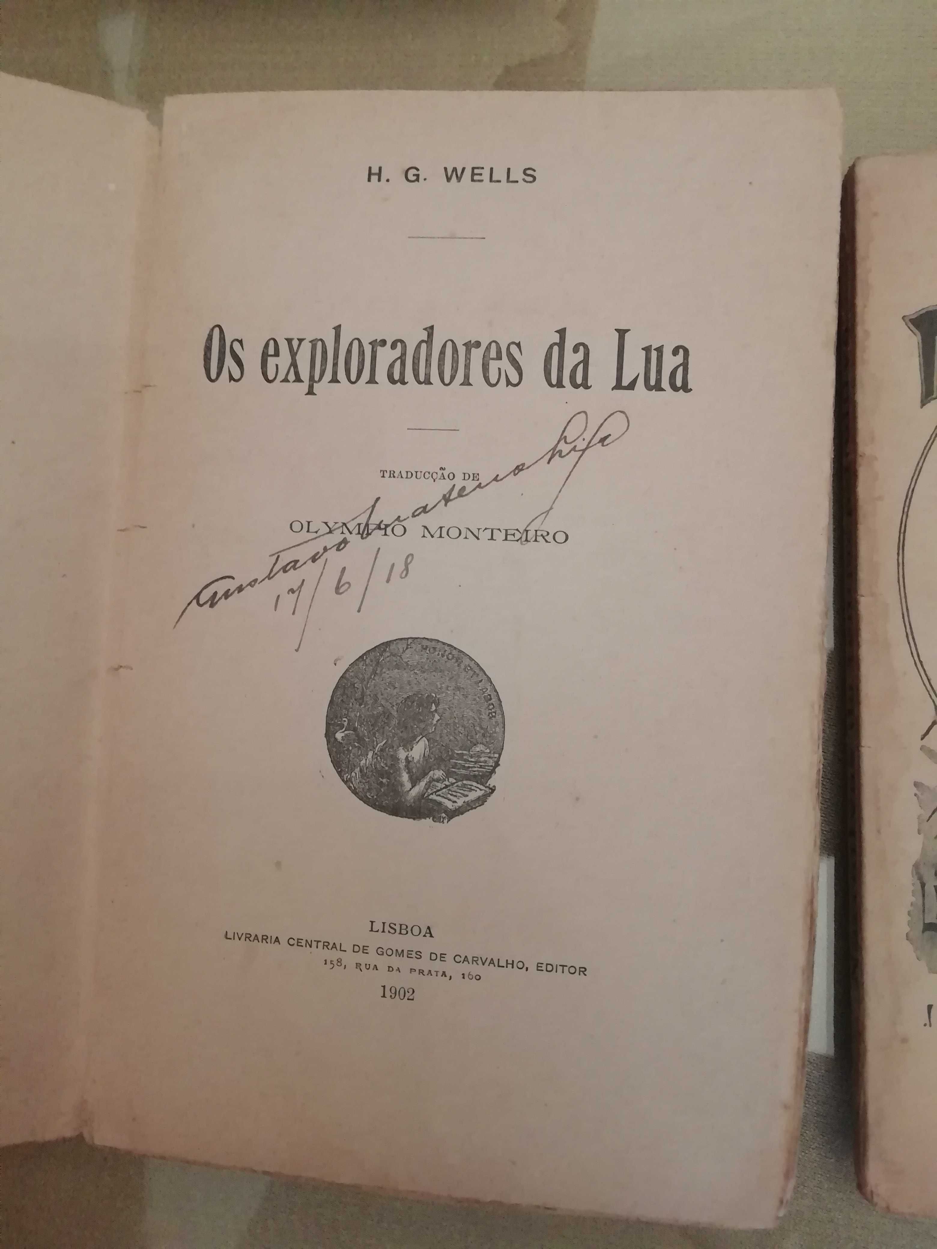 H.G.Wells -1902- Liv Central de Gomes de Carvalho Editor-Livros raros