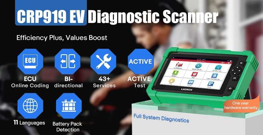 Launch CRP919 EV Maquina Diagnostico Elétricos Original PT (NOVO)