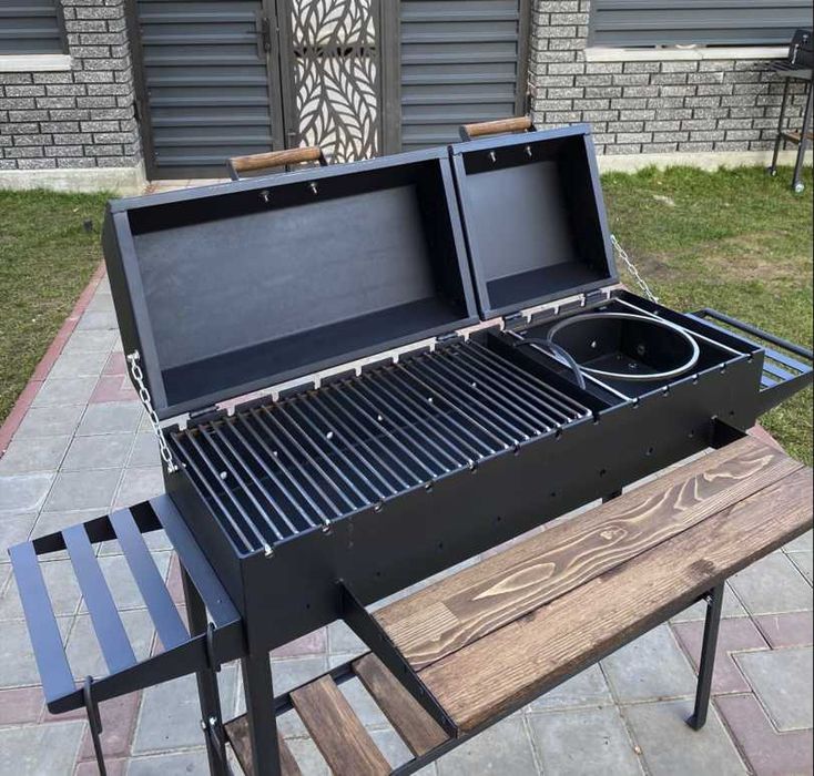 АКЦІЯ/ Мангал гриль барбекю з кришкою Мангали від виробника на колесах