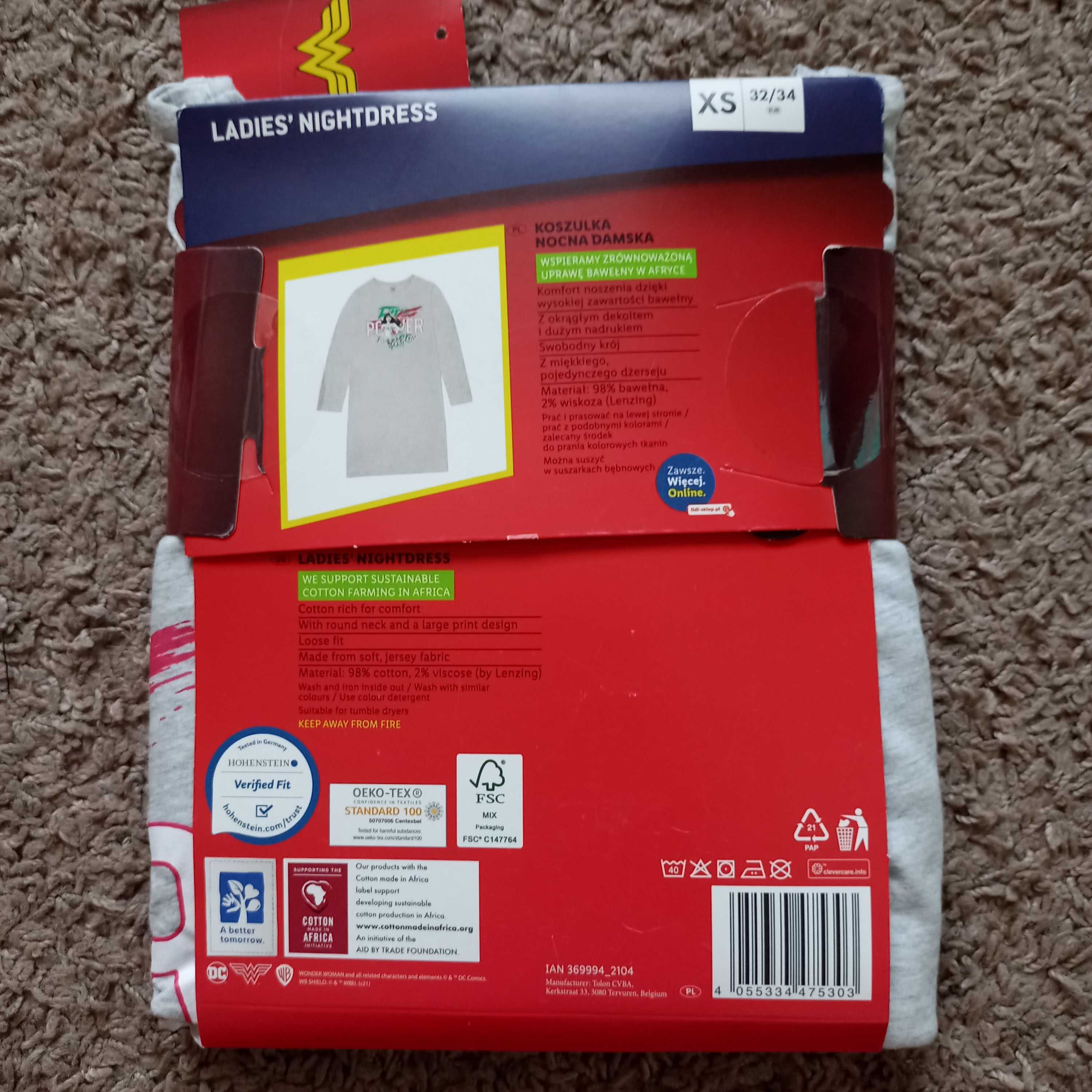 Koszula nocna damska 32-46 Wonder Woman Lidl