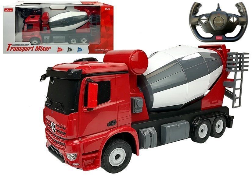 Auto R/C Mercedes-Benz Arocs Rastar 1:14 Czerwone na Pilota