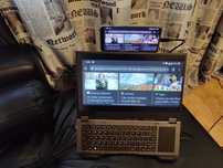 Monitor com teclado para telemóvel +suporte portátil+rato.