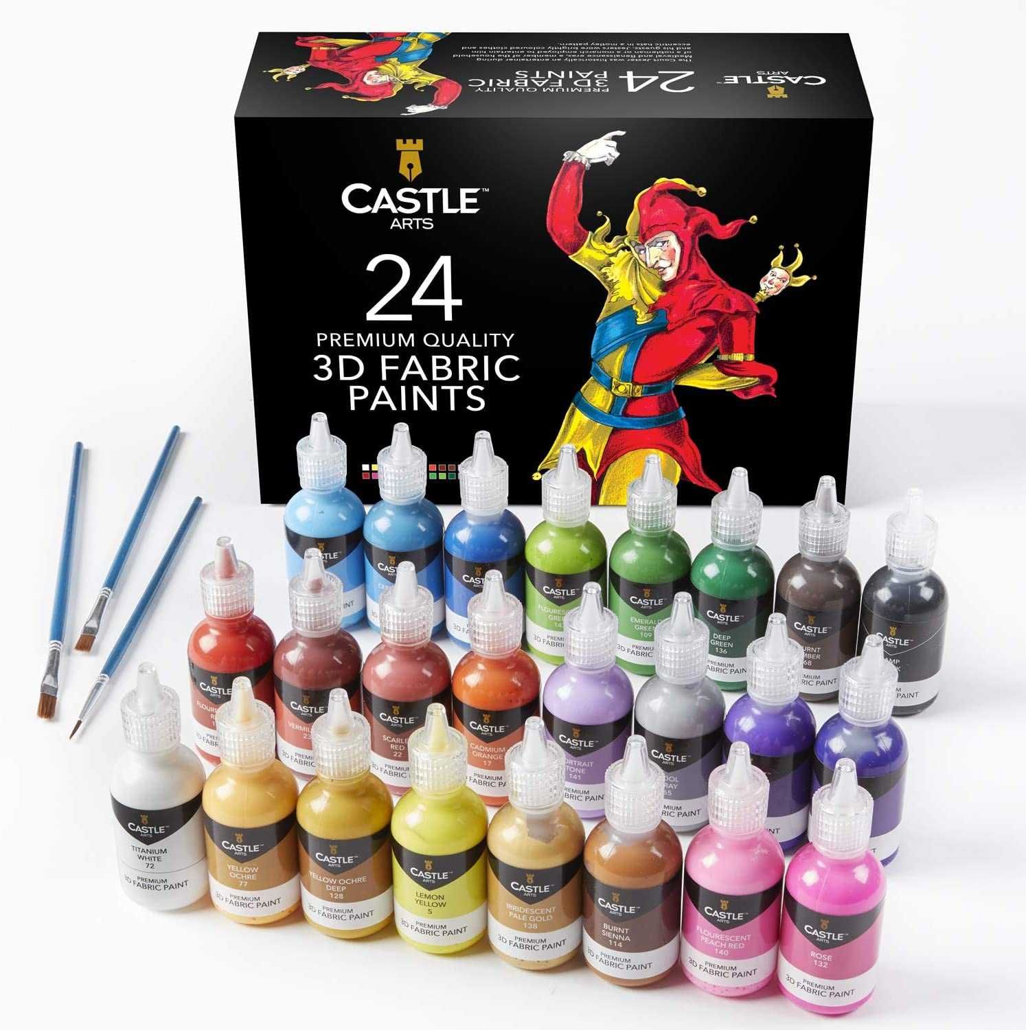 Castle Art Supplies Zestaw farb 3D 24 kolory 29ml + darmowa dostawa
