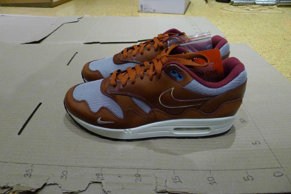 Nike Air Max 1 Patta The Next Wave Dark Russett tamanho 44.5