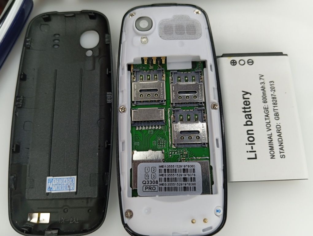 ‼️Кнопочный кнопочний МІНІ телефон на 3-Три сім карти Sim card Q3308‼️
