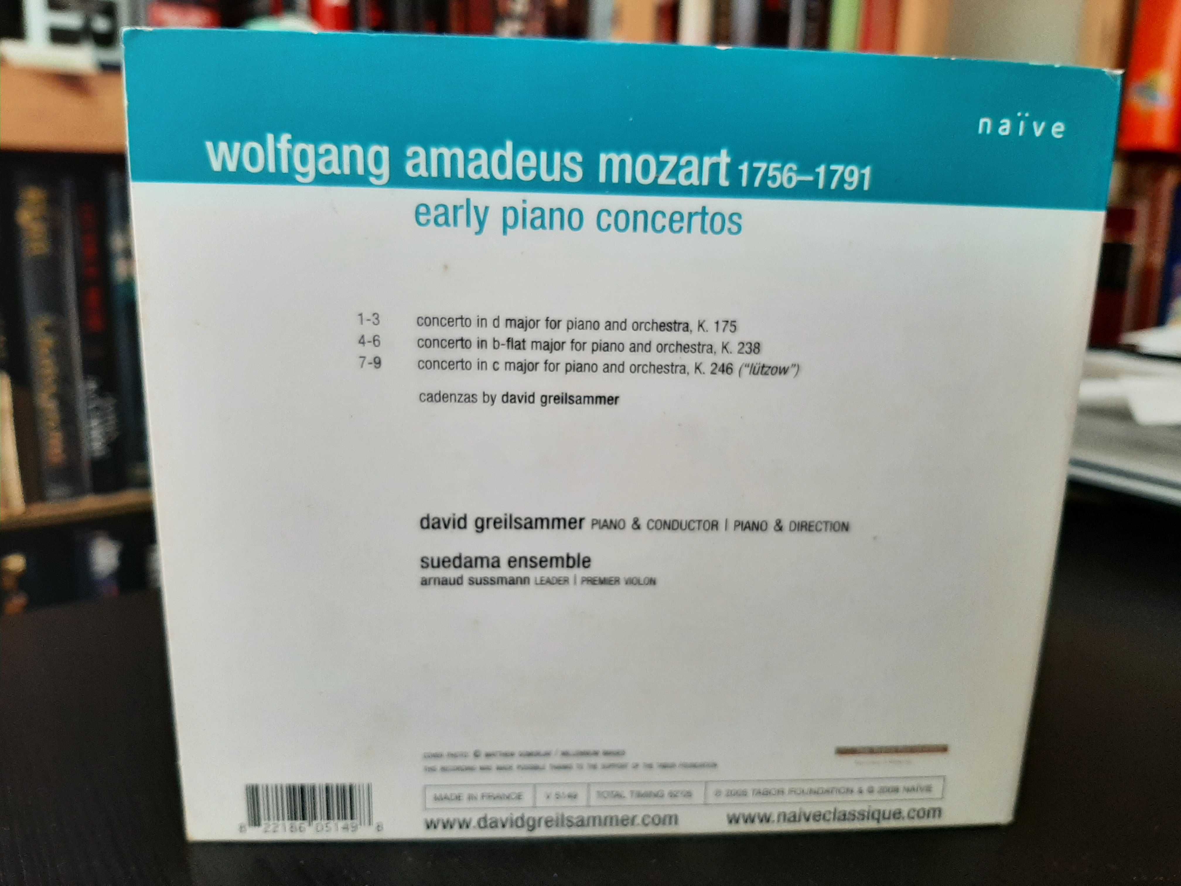 Mozart – Early Piano Concertos – Suedama Ensemble, David Greilsammer