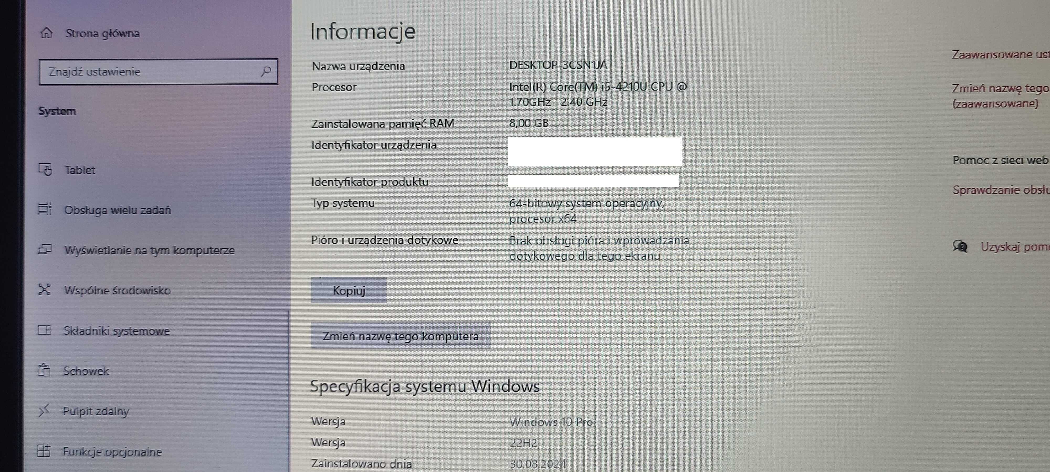 Toshiba R50 - 15,6 cala -Core i5 4x2,70 GHz -8GB Ram -240GB SSD -Win10