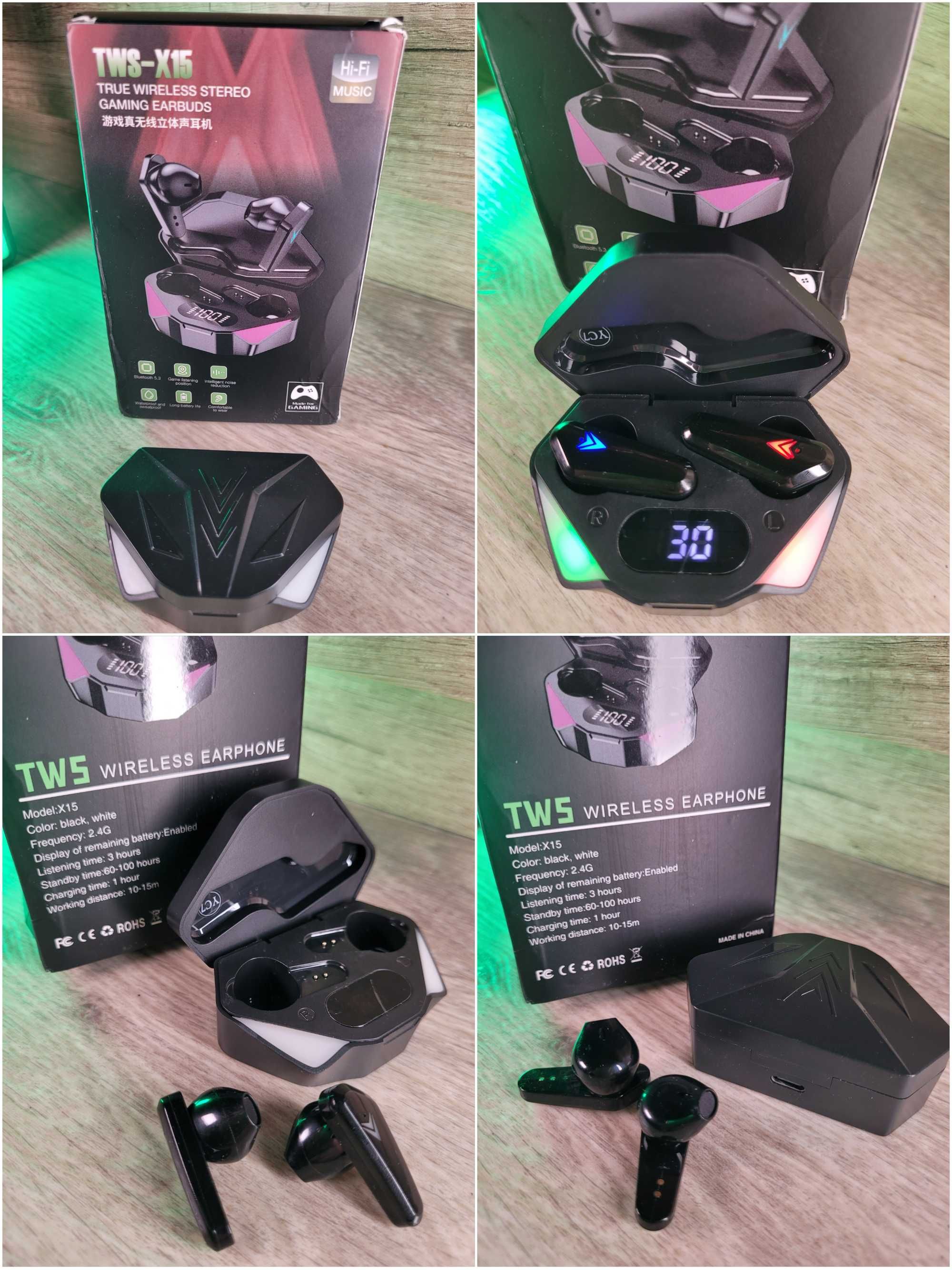 Навушники Toocki, tws X15, X93