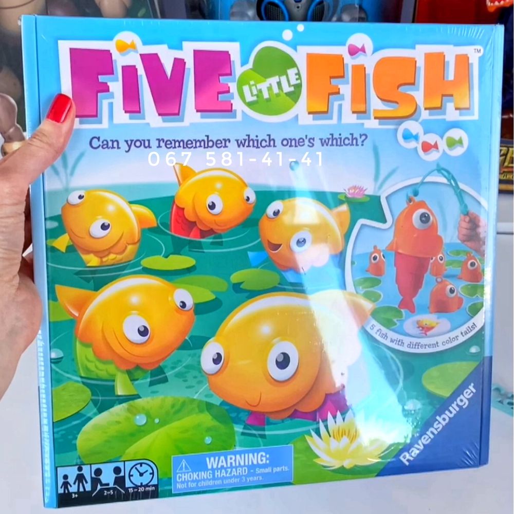 Ravensburger веселая игра рыбалка Five Little Fish