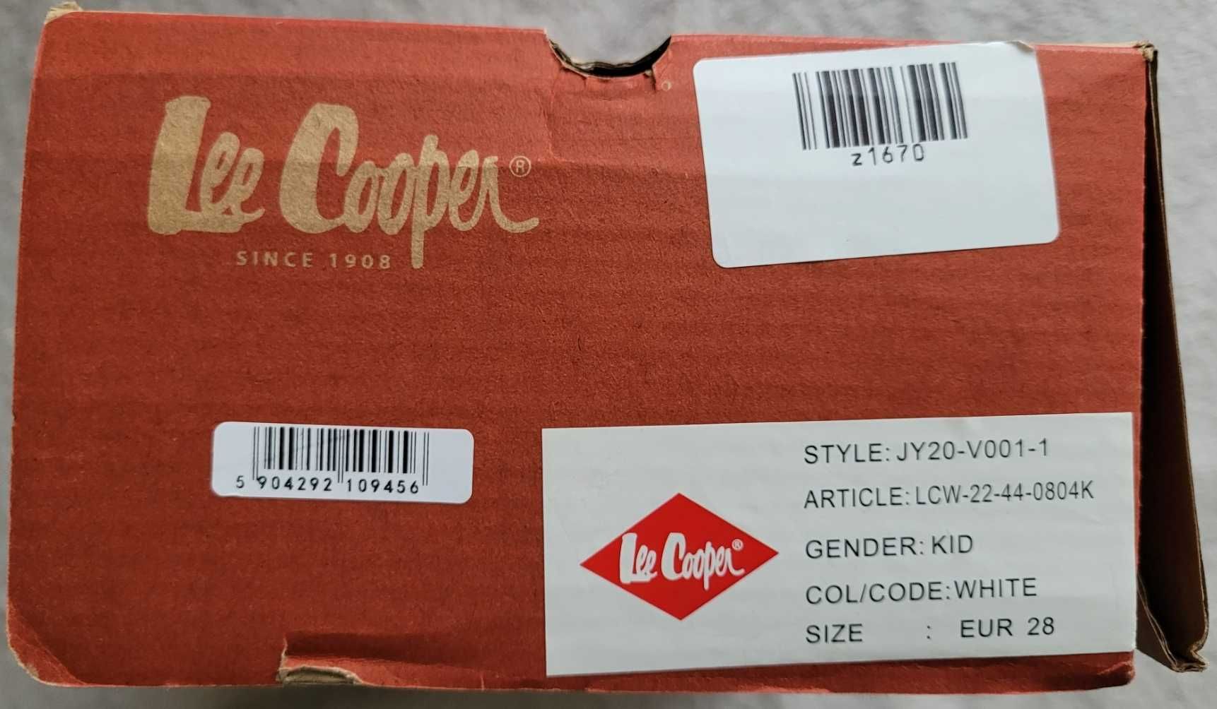 Buty dziecięce trampki Lee Cooper, rozmiar 28