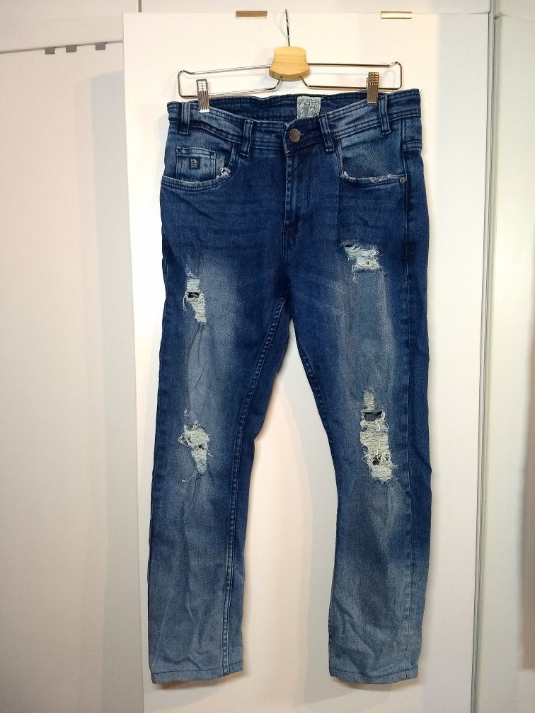 Spodnie jeansy męskie 30, długie jeansy 30, krótkie spodenki