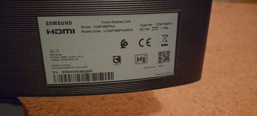 Monitor Samsung C24F390FHU