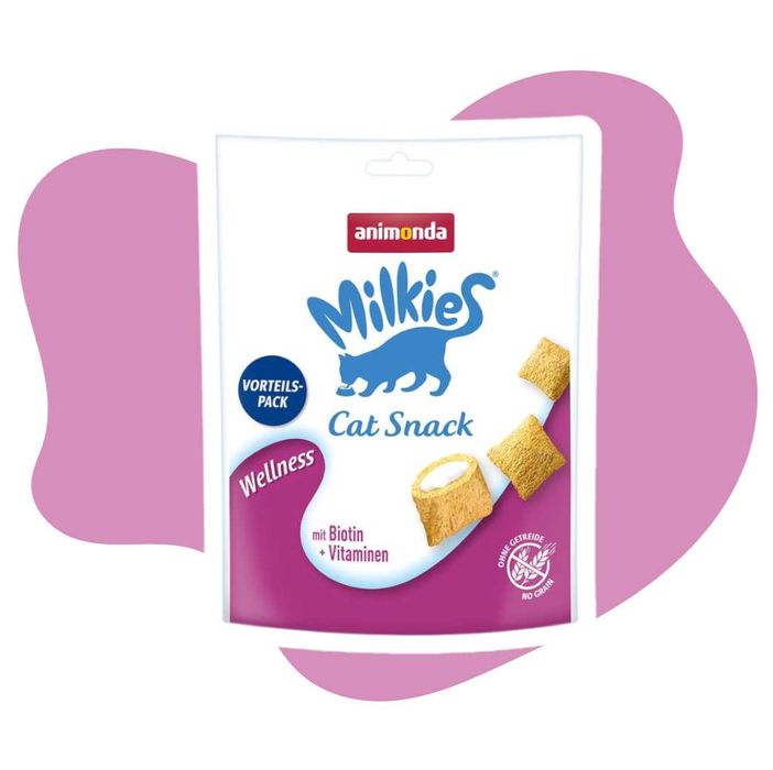 Animonda Milikies Crunchy Pillows Wellness 30g biotyna i witaminy