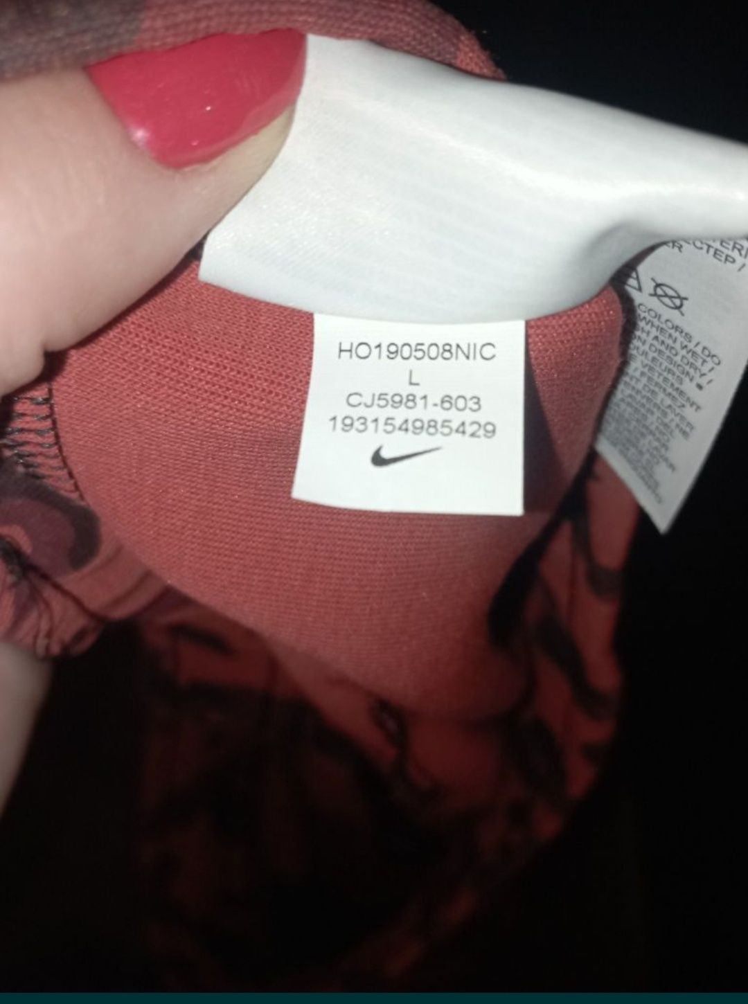 Spodnie Nike tech fleece czerwony moro