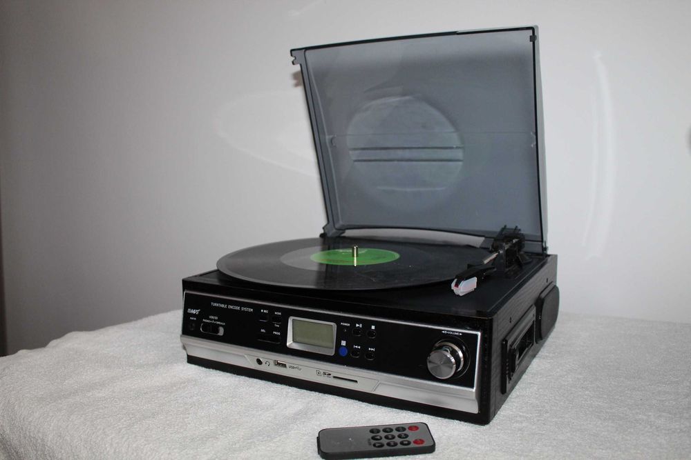 MAGINON Gramofon z wbudowanymi głośnikami USB AUX SD MP3 pilot Wysyłka