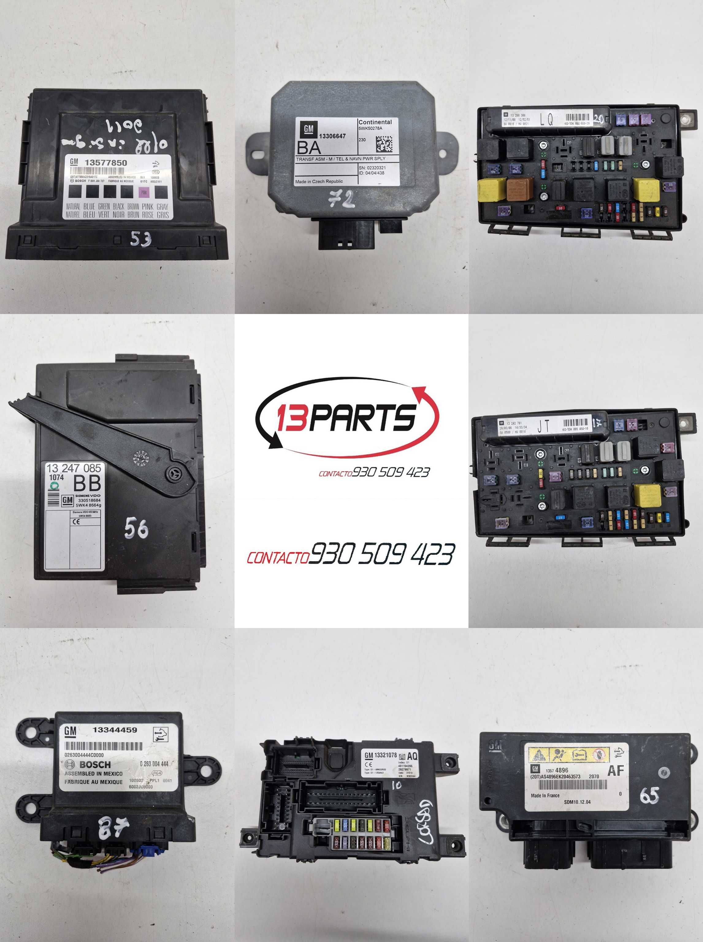 Diversos Modulos Eletronicos Caixas Fusiveis Opel
