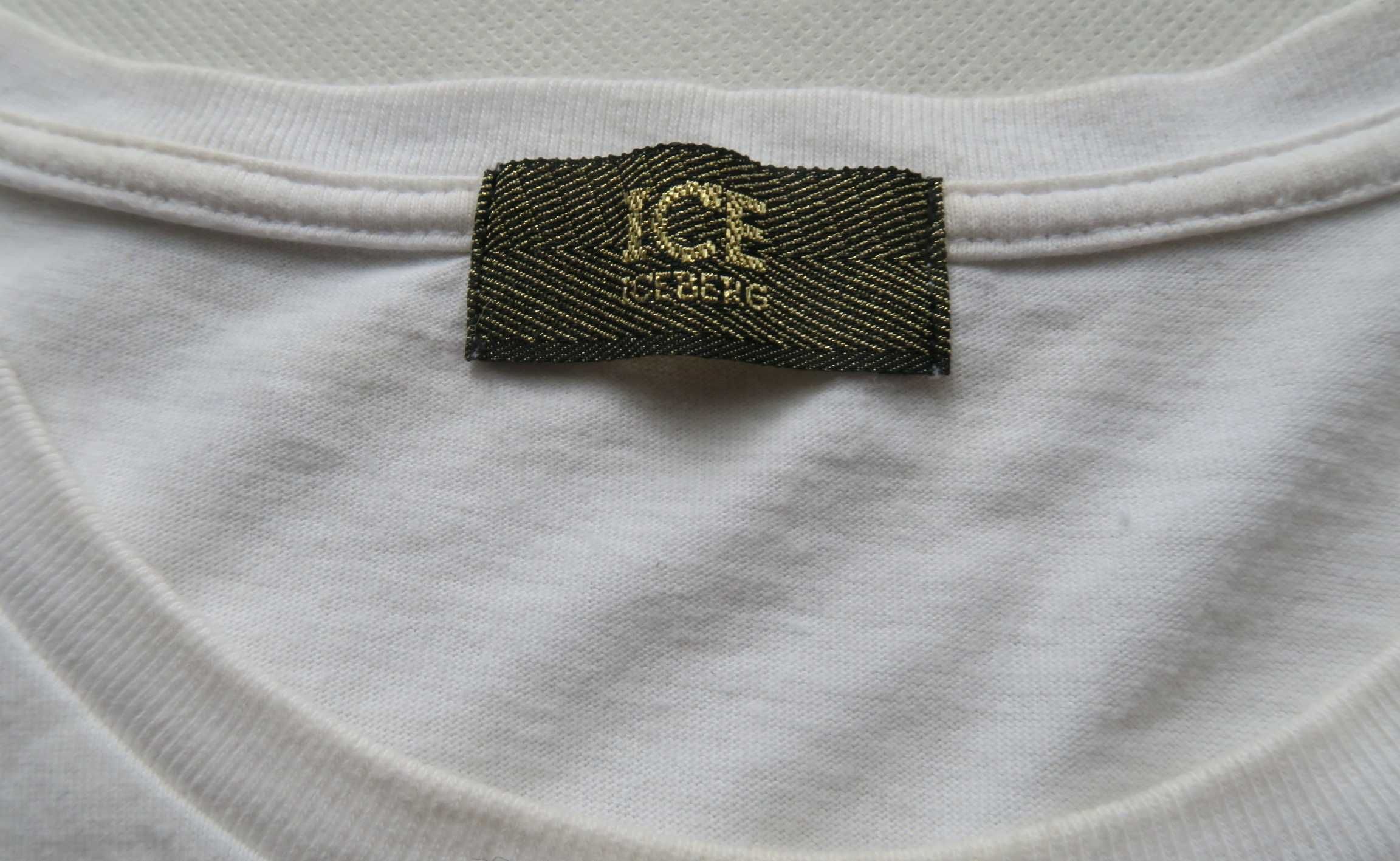 Iceberg koszulka t-shirt ze złotym logo L