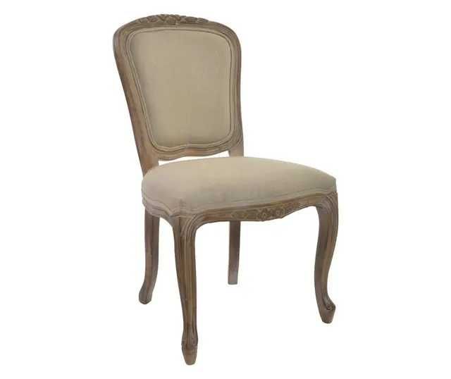 Westwing Krzesło tapicerowane drewniane, szare dł.53xszer.49 x wys.96