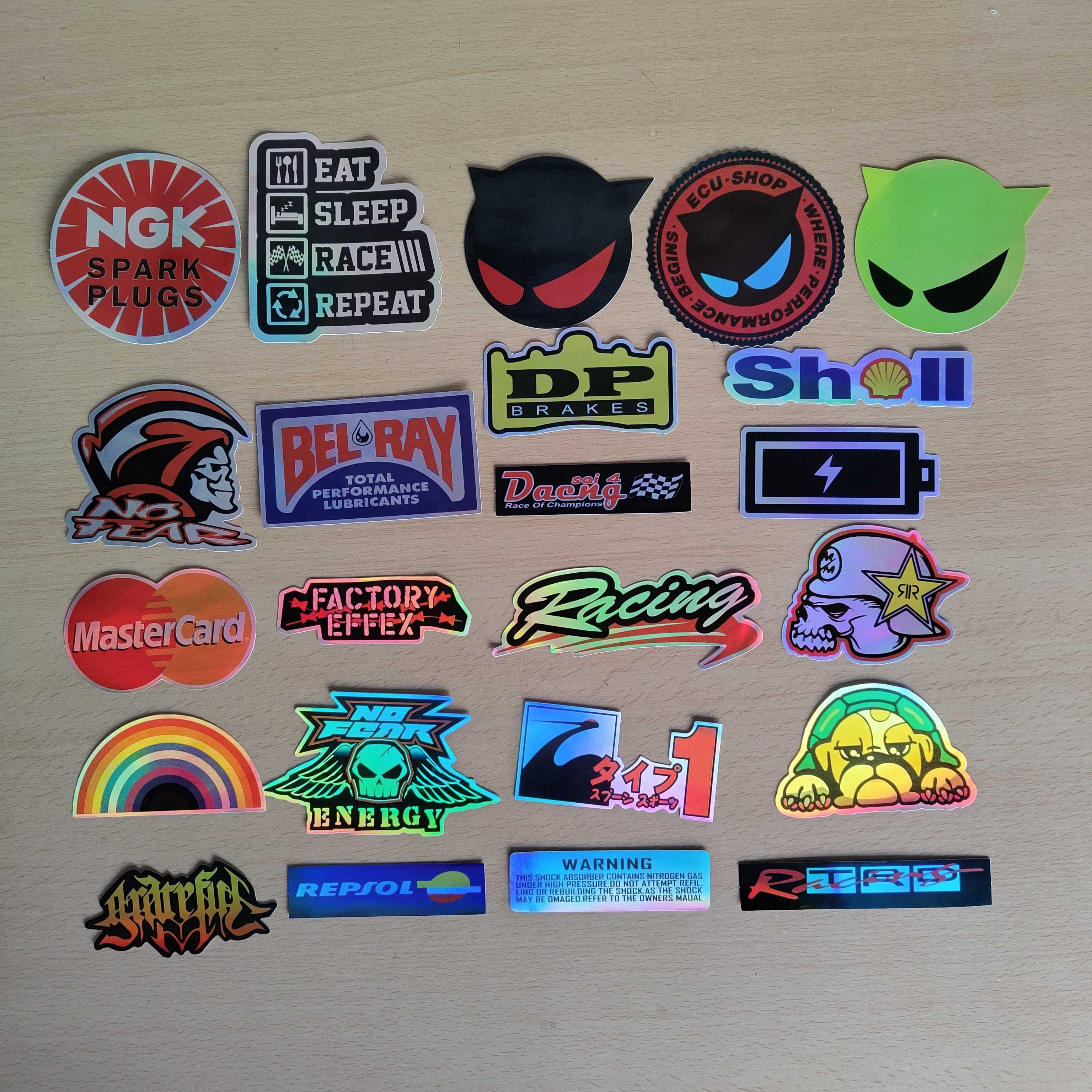 80 Stickers Autocolantes Espelhados Motas Carros