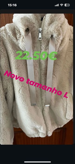 Casaco pêlo com capuz