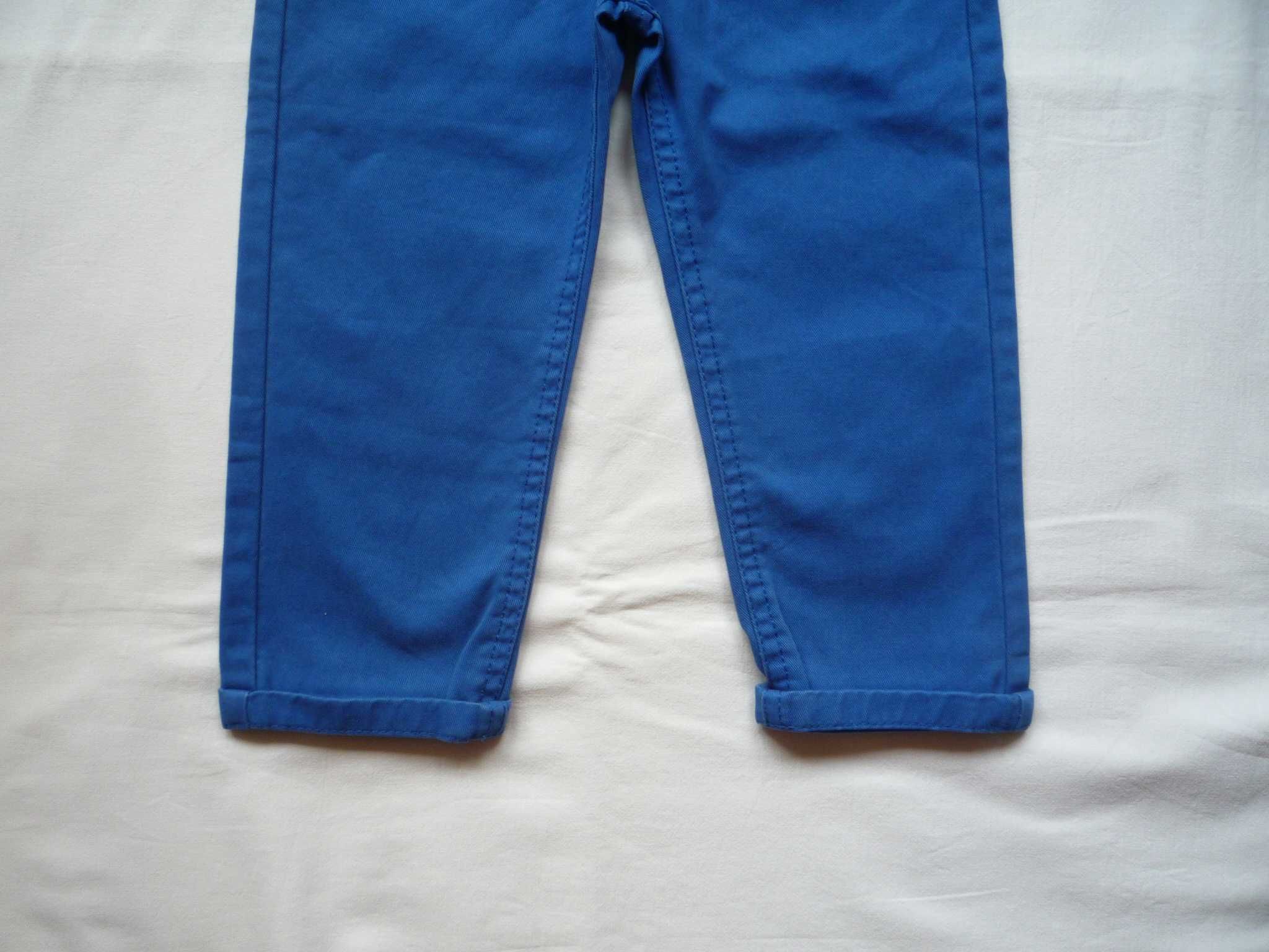 NOWE Spodnie r. 98 Slim Niebieskie Denim Bawełna
