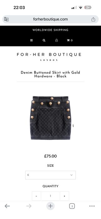 Спідниця джинсова Balmain