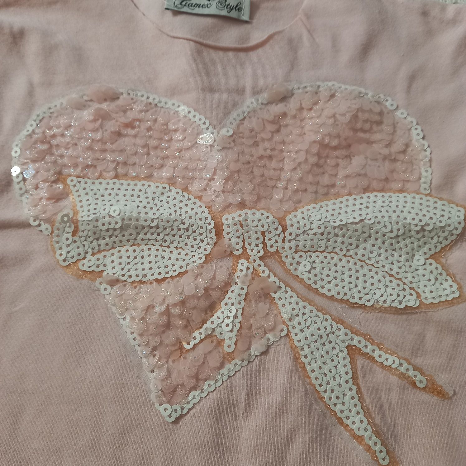 Komplet letni dziewczęcy, bluzeczka i legginsy, Gamex, r. 86