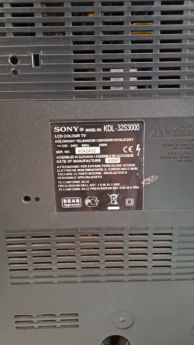 tv sony kdl-32S3000