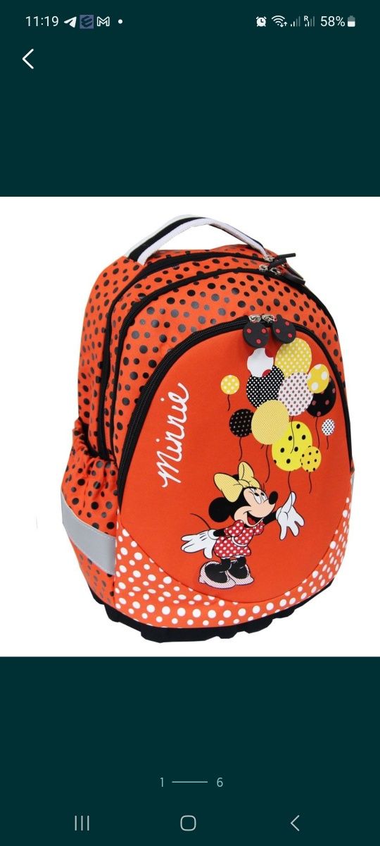 Ергономічний рюкзак Disney Minnie Lost in Dots