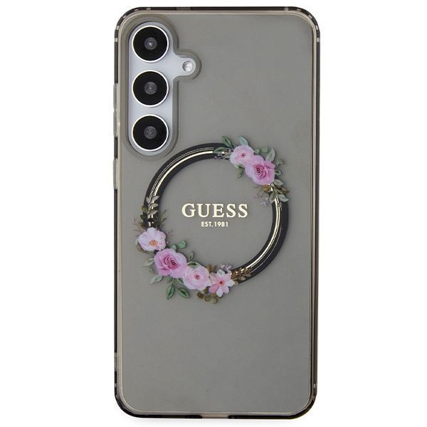 Etui Guess IML Flowers Wreath MagSafe dla Samsung Galaxy S24+ S926