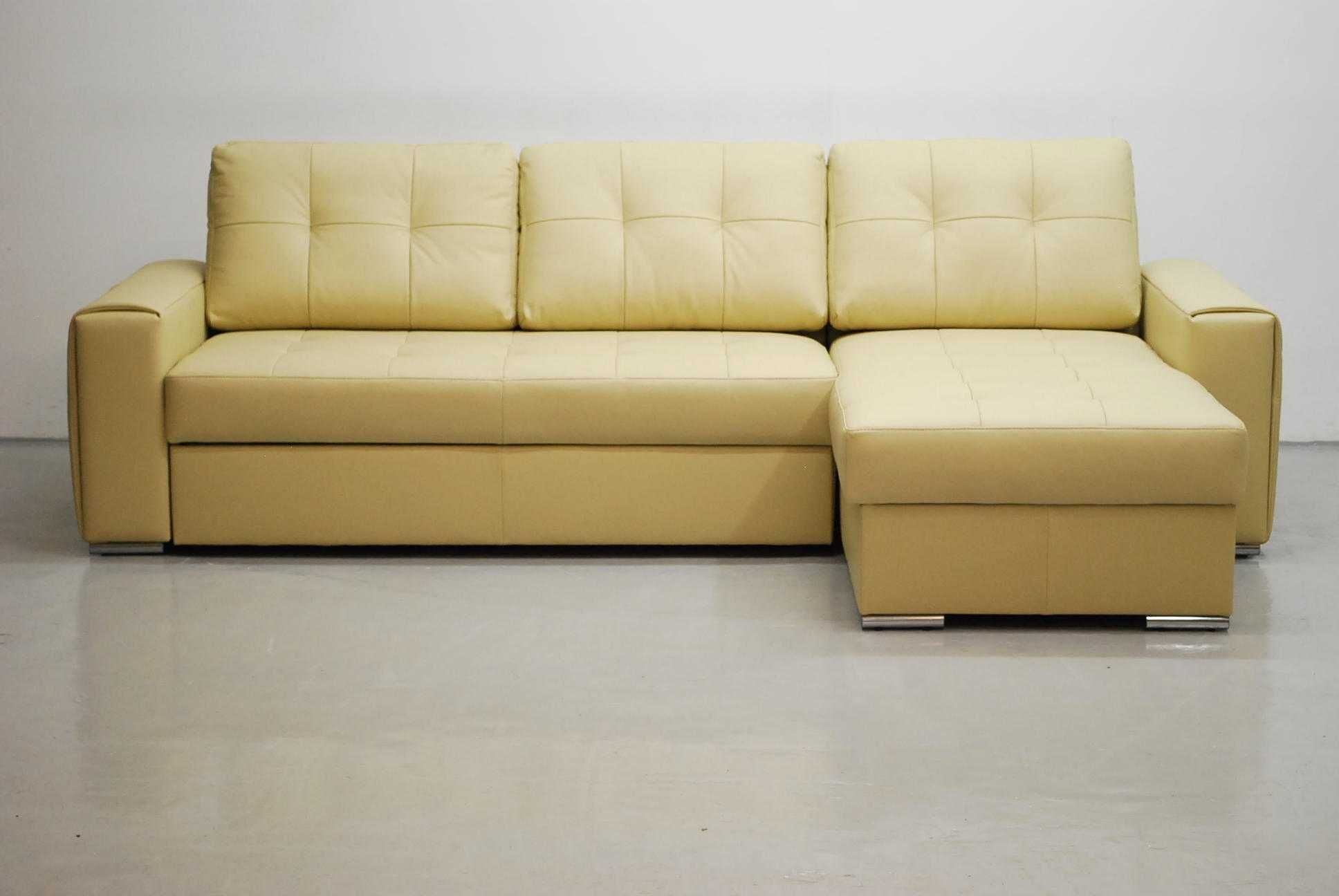 OOC beżowy SKÓRA NATURALNA NAROŻNIK spanie 1100 sofa kanapa rogówka