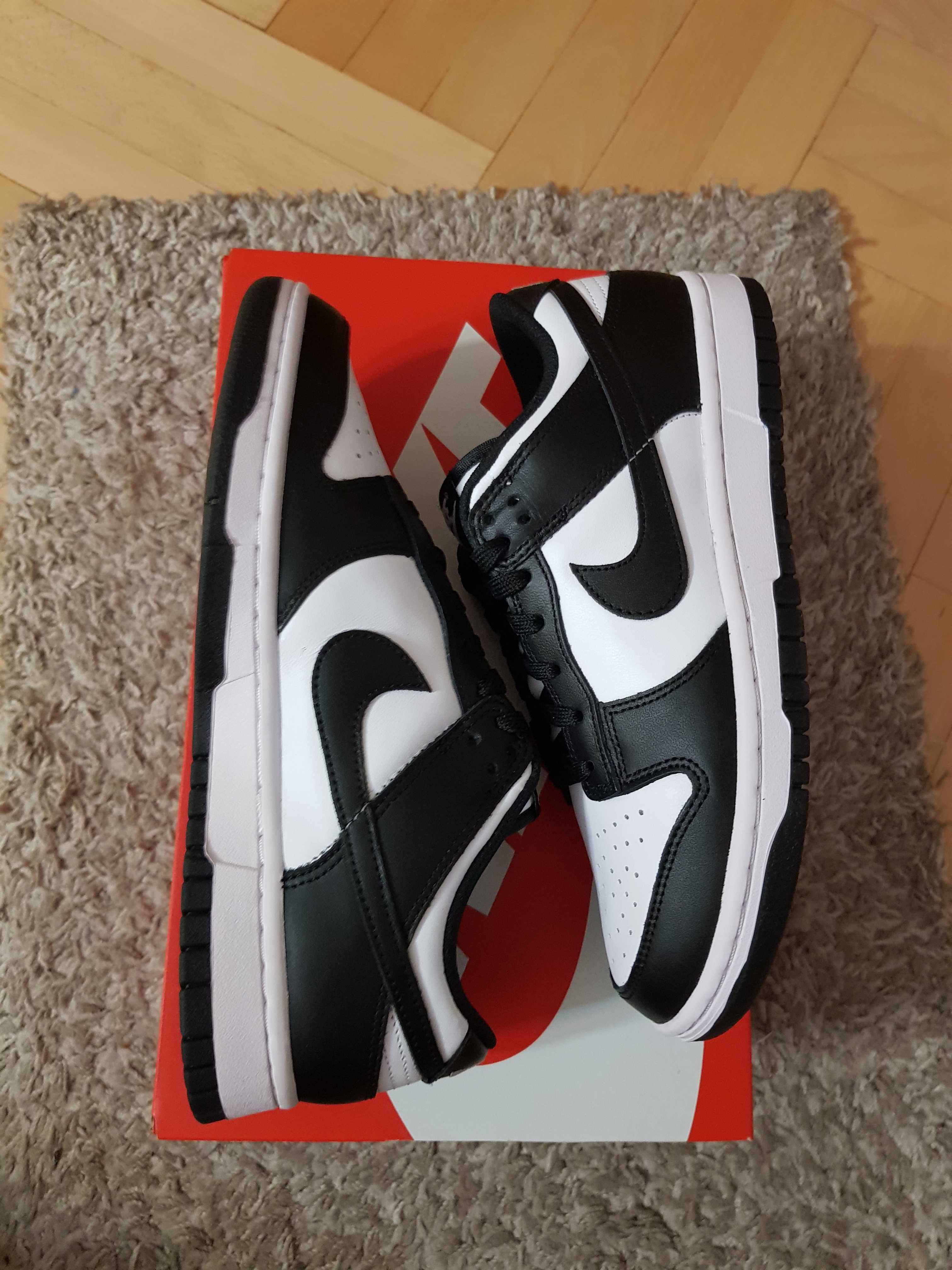 Nike 38,5-7,5US W dunk low panda nowe og box białe czarne