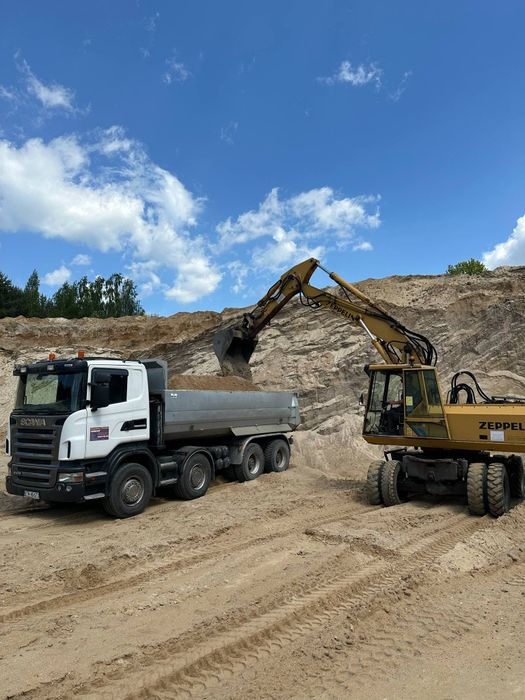 Piasek siany, podsypka, usługi koparko ładowarką