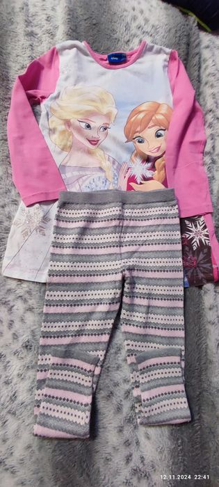 Tunika Frozen ELSA i Anna + ciepłe dzianinowe legginsy