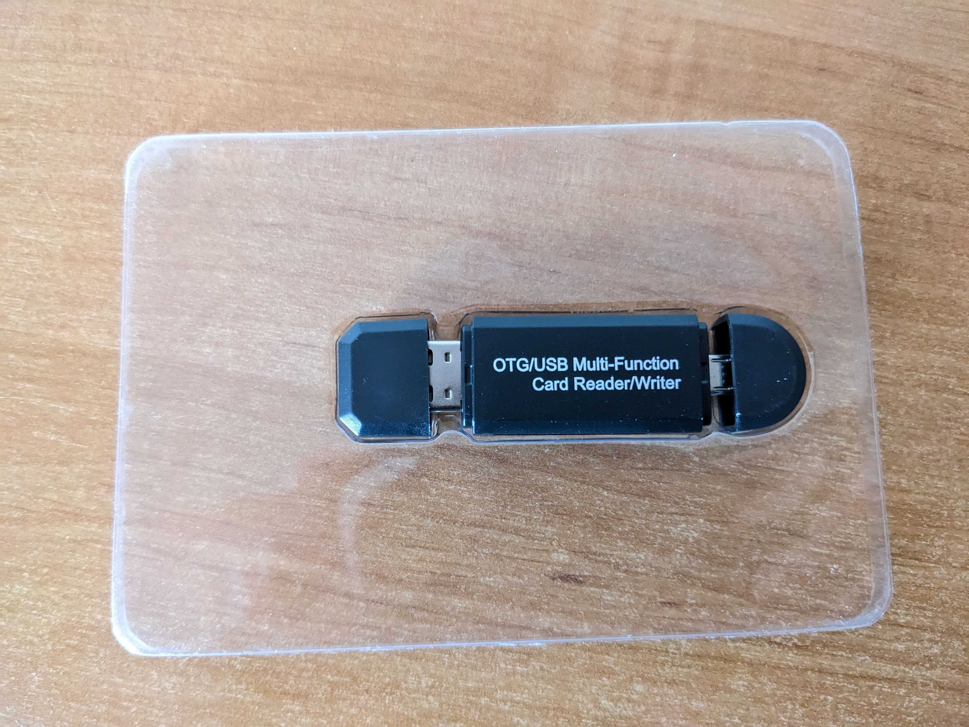 Картридер OTG USB + Micro USB для SD / Micro SD карт