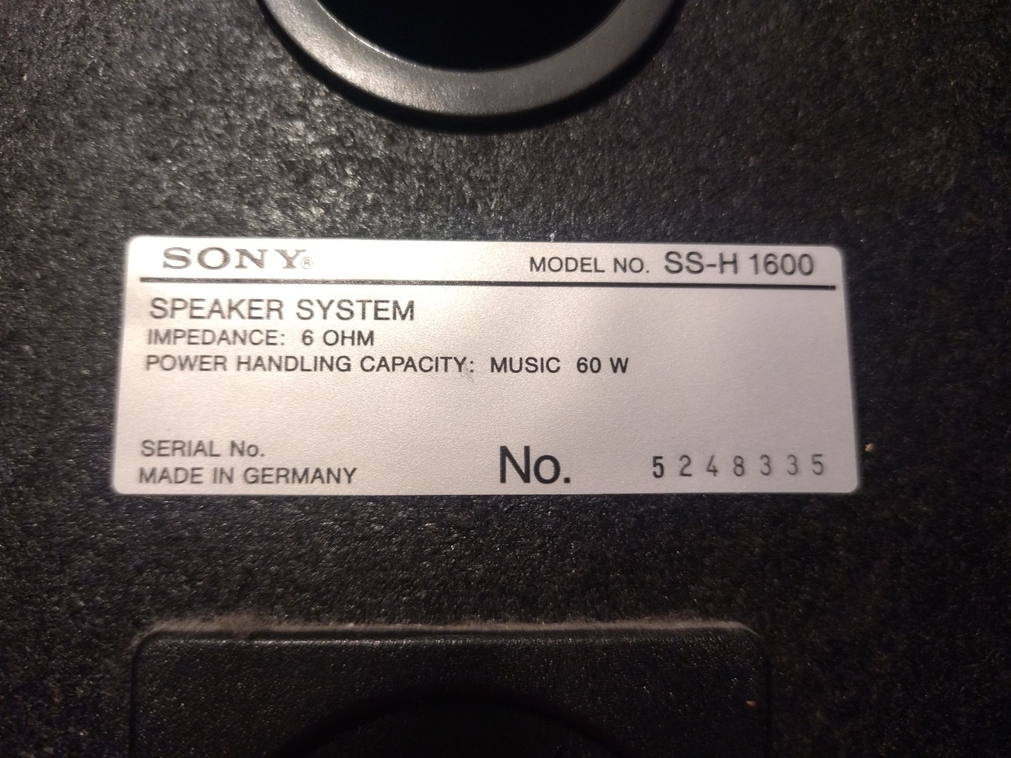 Par de colunas de som "Sony SS-H1600"