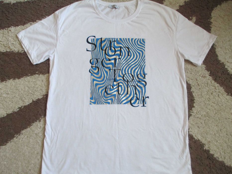 Женская белая футболка с принтом XL-XXL