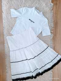 Biało-czarna spódnica Vintage M/L