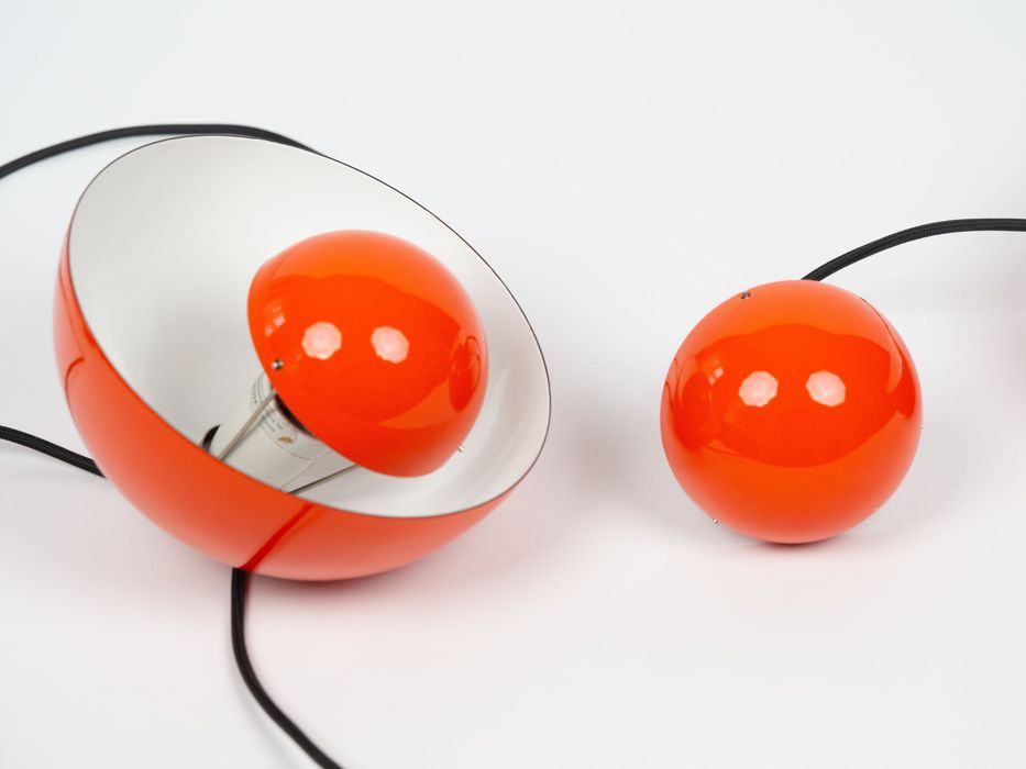 Para duńskich vintage lamp Flowerpot, Verner Panton Louis Poulsen 1968